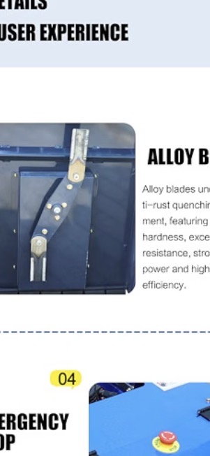 AIWEIYA AWY-550 competitor listing image showing individual cutting blades mounted at different angles on a carrier.